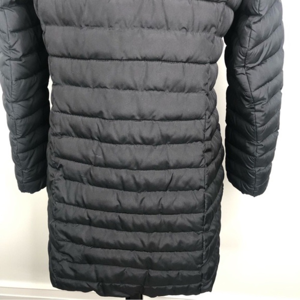 J. Jill  Black Puffer Coat Mid Thigh Length Small - Picture 5 of 8